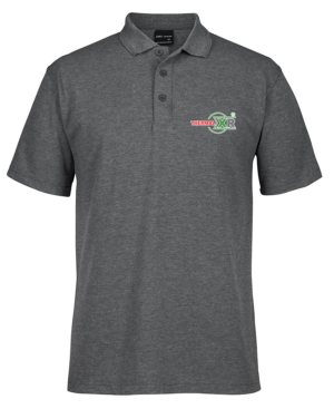 Charcoal grey GMG THERMAL-XR premium polo shirt front view